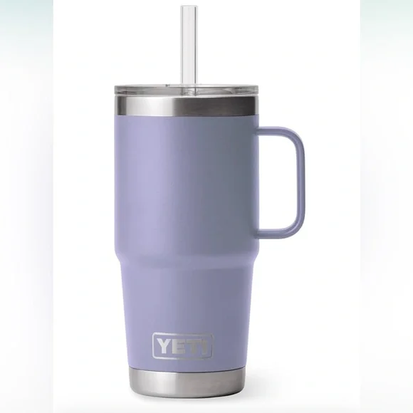 YETI Rambler 25 oz Tumbler with Handle and Straw Lid Cosmic Lilac - Picture 1 of 10